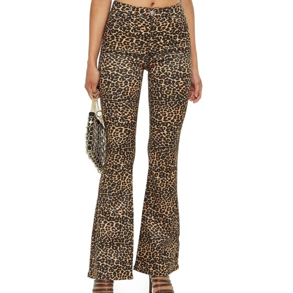 topshop leopard jeans